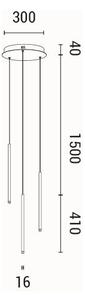 LED Luster na lanku LED/6W/230V 3000K pr. 30 cm