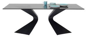Gloria jedálenský stôl 200x100 cm čierny sklo