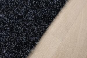 Vebe AKCIA: 400x145 cm Metrážny koberec Santana 50 čierna s podkladom resine, záťažový - Bez obšitia cm