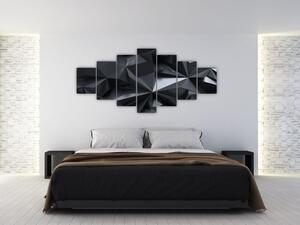 Čiernobiely obraz - abstrakcie (Obraz 210x100cm)