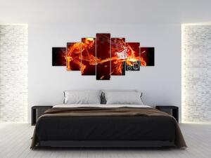 Moderný obraz - ohnivý muž (Obraz 210x100cm)