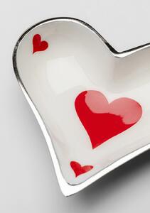 Hearts Card miska biela