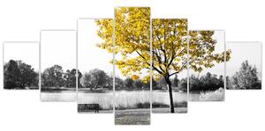 Obraz žltého stromu v prírode (Obraz 210x100cm)