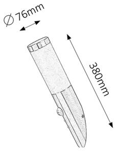 Rabalux 8266 - Vonkajšie svietidlo so senzorom INOX TORCH 1xE27/25W/230V IP44