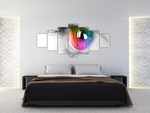 Moderný obraz: farebné oko (Obraz 210x100cm)