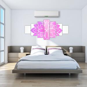 Obraz: ružová mandala (Obraz 210x100cm)