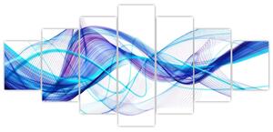 Obraz: abstraktné modrá vlna (Obraz 210x100cm)