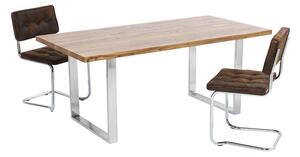 Jackie stôl dub/chróm 160x80 cm
