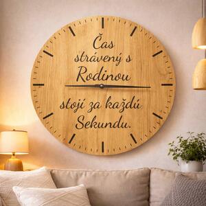 KMDESING | Drevené hodiny na stenu - Čas s rodinou