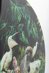 Jungle Animals sklenený obraz viacfarebný Ø120 cm