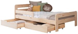 POSTEĽ S ÚLOŽNÝM PRIESTOROM, 120/200 cm prírodná farba MID.YOU - Online Only detský nábytok, Online Only