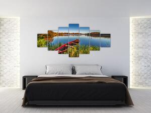 Obraz - loď na jazeru (Obraz 210x100cm)