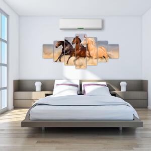 Moderný obraz koní (Obraz 210x100cm)