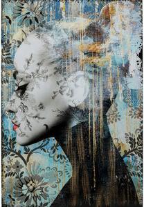 Lady Flower sklenený obraz mix 100x150 cm
