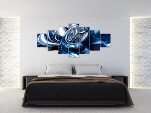Modrý abstraktný obraz (Obraz 210x100cm)