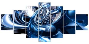 Modrý abstraktný obraz (Obraz 210x100cm)