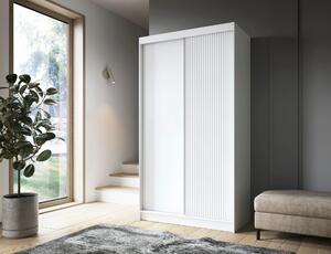 Šatníková skriňa s posuvnými dverami 120 cm SELIORA - biela