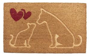 Clayre & Eef Kokosová rohožka Animal love - 75*45*1 cm