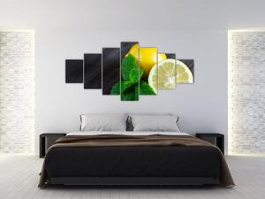 Obraz citrónu na stole (Obraz 210x100cm)