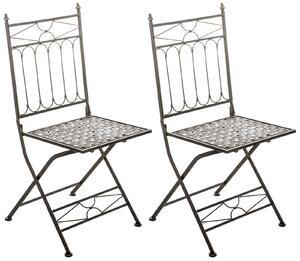 Kovová skladacia stolička Asina (SET 2 ks) - Bronzová