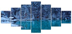 Obraz zimného jazera (Obraz 210x100cm)