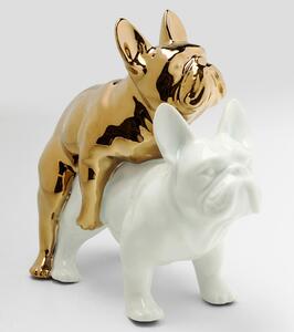 Love Dogs dekorácia bielo-zlatá