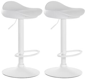 Barová stolička Alisson (SET 2 ks) ~ koženka, biela podnož - Biela