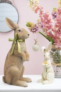 Dekorácia hnedý králik s mašľou - 15 * 21 * 48 cm