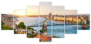 Obraz Budapešť - výhľad na rieku (Obraz 210x100cm)