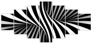 Čiernobiely abstraktný obraz (Obraz 210x100cm)