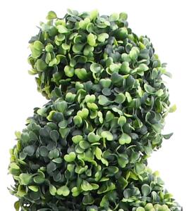 Umelý krušpán v tvare špirály s kvetináčom zelený 89 cm