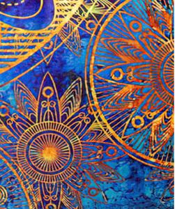 Mandala dekoračný vankúš modrý 60x40 cm