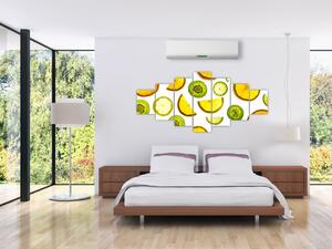 Obraz - pomaranče a kiwi (Obraz 210x100cm)