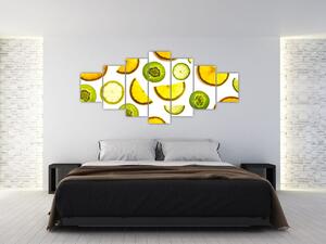 Obraz - pomaranče a kiwi (Obraz 210x100cm)