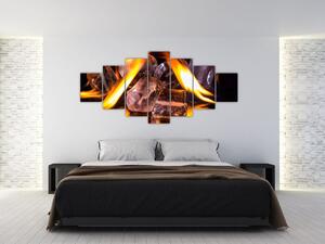 Obraz ľadových kociek v ohni (Obraz 210x100cm)
