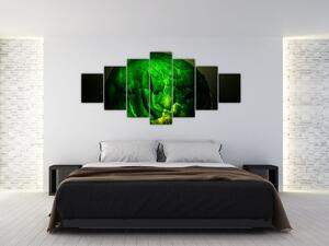 Zelená moderná abstrakcie (Obraz 210x100cm)