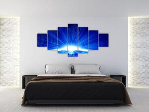 Modrý svitanie - obraz (Obraz 210x100cm)