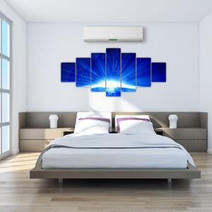 Modrý svitanie - obraz (Obraz 210x100cm)