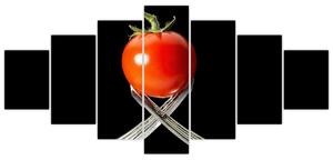 Obraz - paradajka s vidličkami (Obraz 210x100cm)