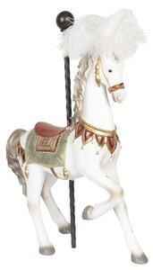 Clayre & Eef Dekorácie Kôň s pierkami - 43 * 17 * 54 cm