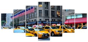 Moderný obraz - žlté taxi (Obraz 210x100cm)