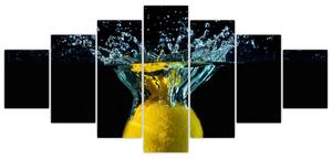 Obraz citrónu vo vode (Obraz 210x100cm)