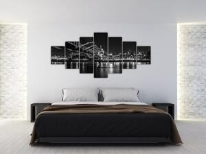 Čiernobiely obraz mosta (Obraz 210x100cm)
