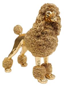 Mrs Poodle dekorácia zlatá 34 cm