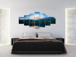Obraz - jazero s horami (Obraz 210x100cm)
