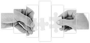 Čiernobiely obraz - puzzle (Obraz 210x100cm)