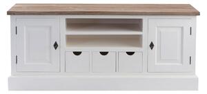 RTV skrinka Brighton 150 x 40 x 65 cm white&natural