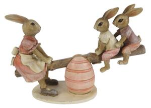 Veľkonočné dekorácie králikov na hojdačke - 20 * 7 * 13 cm