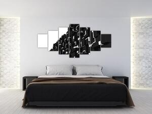 Čierne kocky - obraz na stenu (Obraz 210x100cm)