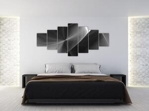 Čiernobiely abstraktný obraz (Obraz 210x100cm)